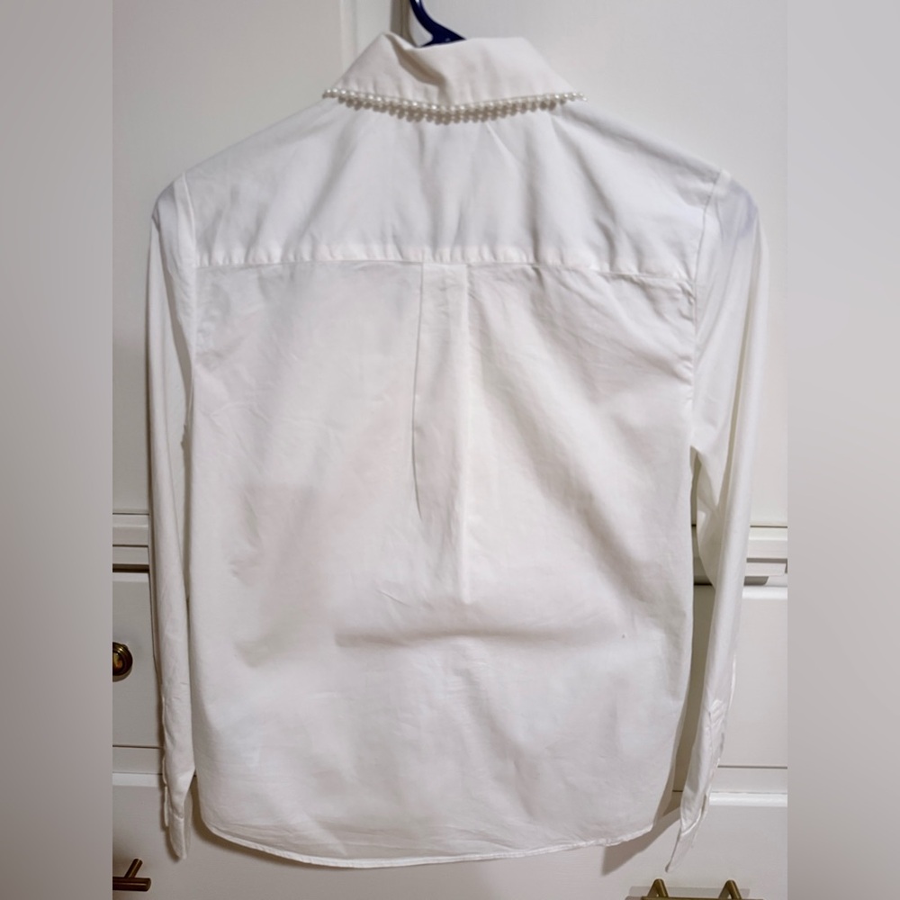 J. Crew Shirt with Pearl Collar - Picture 2 of 3